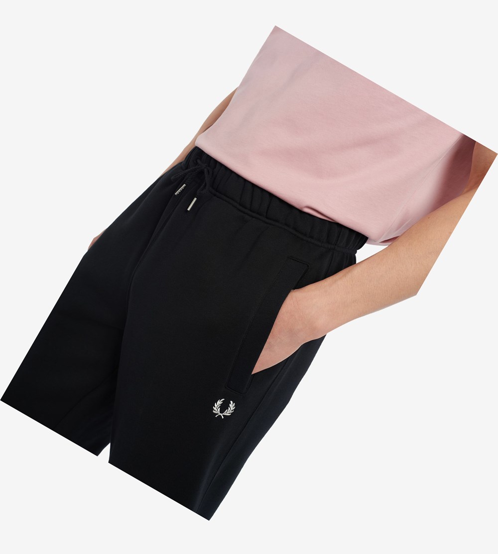 Fred Perry Loopback Sweatpants Træningsdragt Herre Sort | 321794-XKB