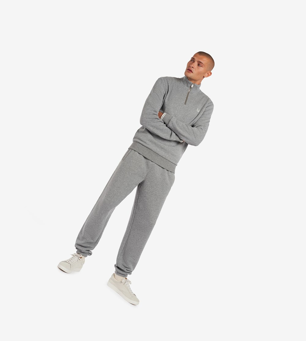 Fred Perry Loopback Sweatpants Træningsdragt Herre Grå | 907568-EHK