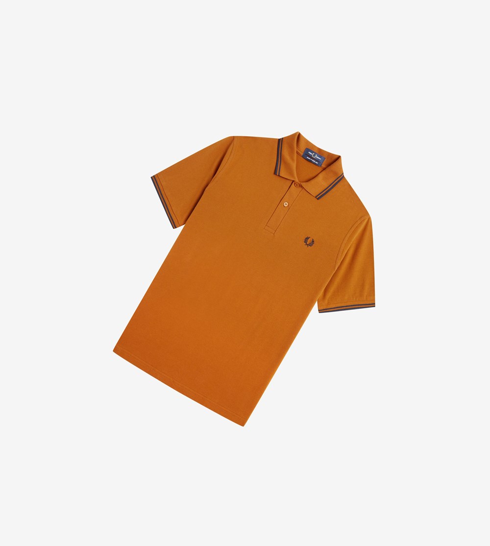 Fred Perry M12 Polo Shirt Herre Mørkeblå | 041257-GYS