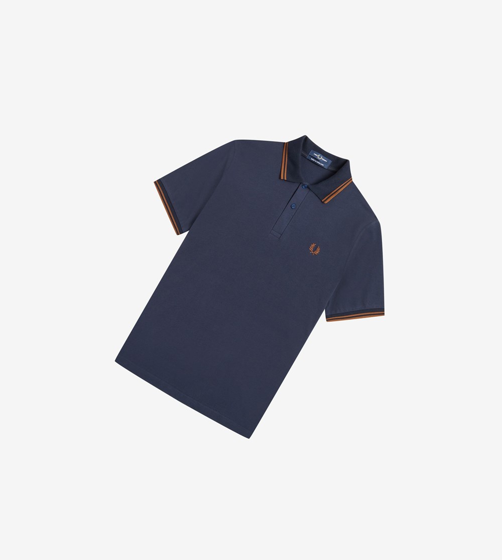 Fred Perry M12 Polo Shirt Herre Mørkeblå | 683120-ZGR