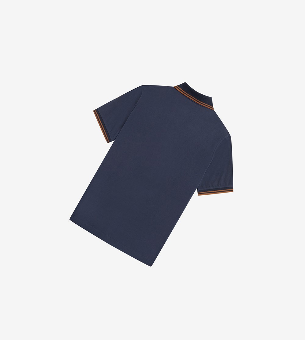 Fred Perry M12 Polo Shirt Herre Mørkeblå | 683120-ZGR