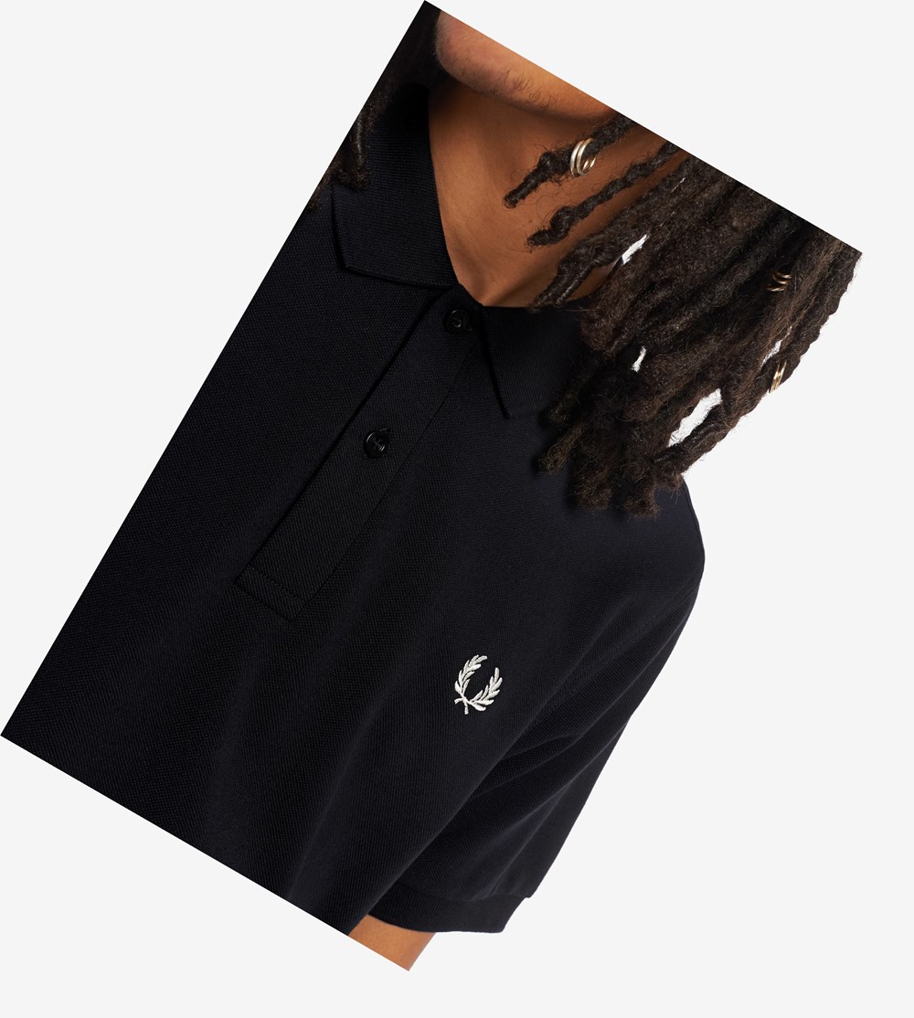 Fred Perry M6000 Polo Shirt Herre Mørkeblå Hvide | 841970-FQJ