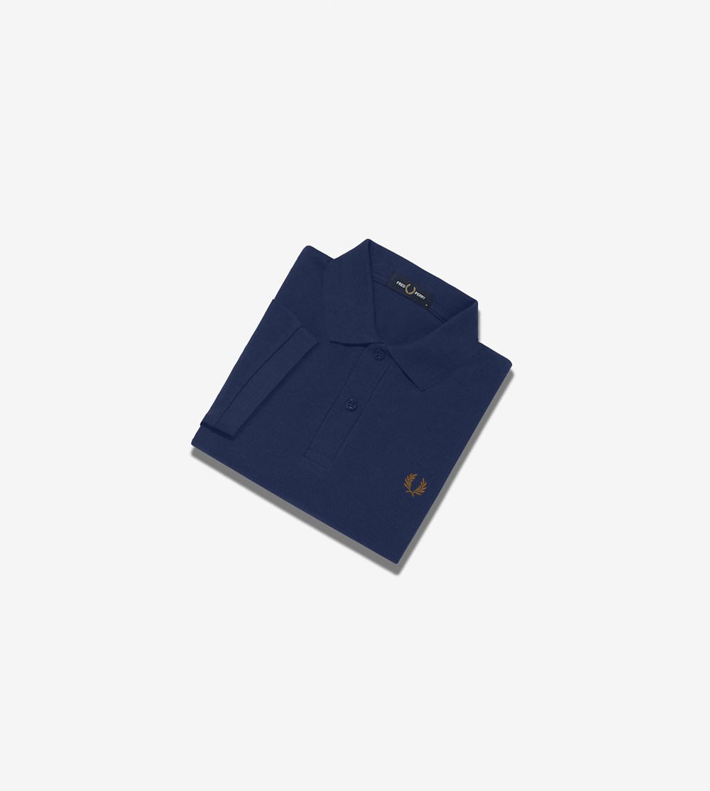 Fred Perry M6000 Polo Shirt Herre Mørkeblå Grå | 984520-BHO