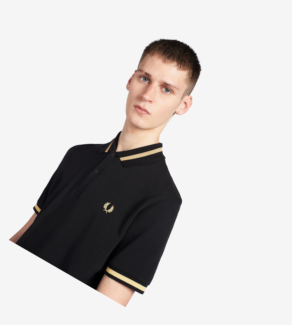 Fred Perry Made In England M2 Polo Shirt Herre Sort | 278945-UTD