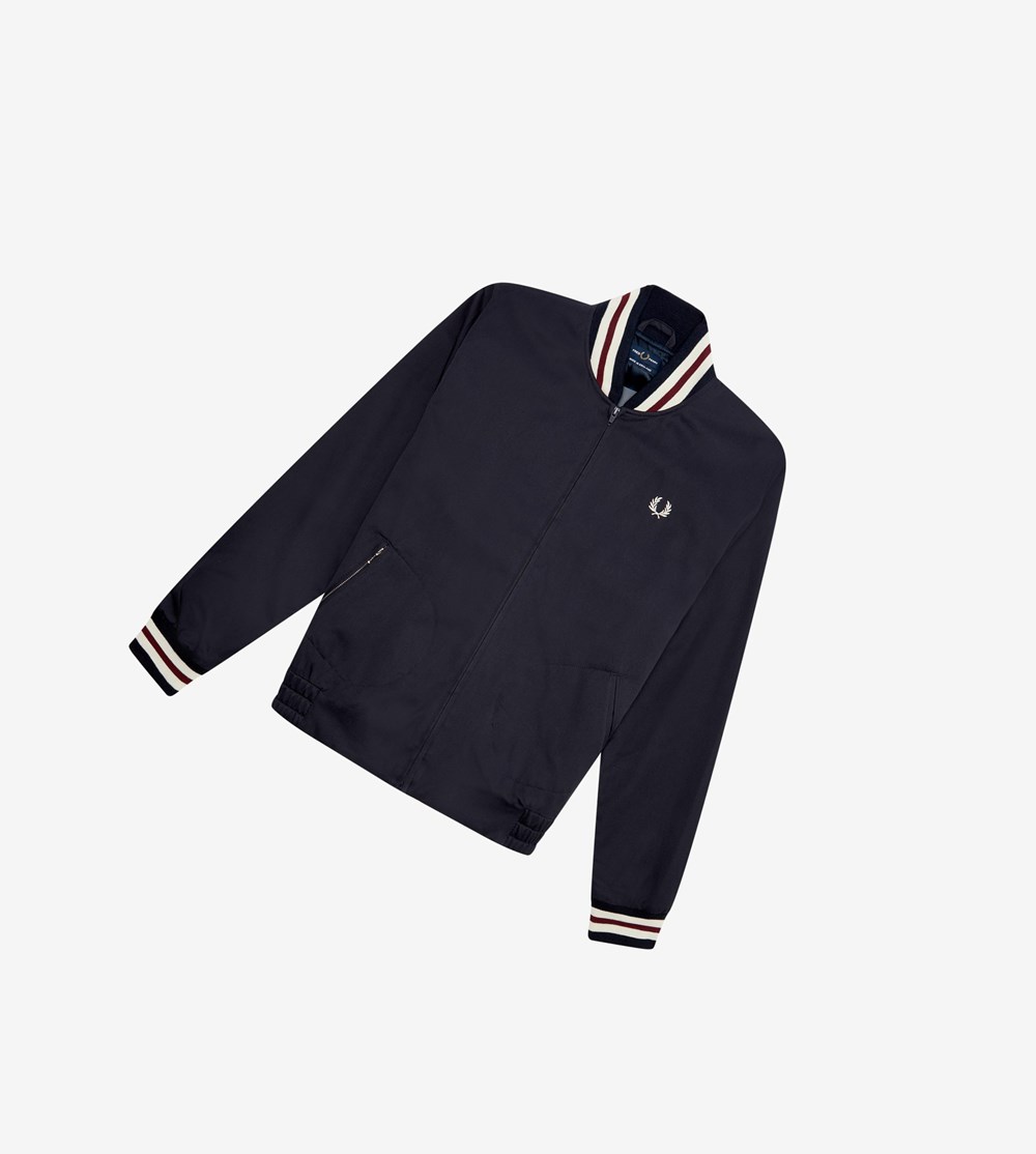 Fred Perry Made In England Tennis Bomber Frakker & Jakke Herre Mørkeblå | 294318-JSU