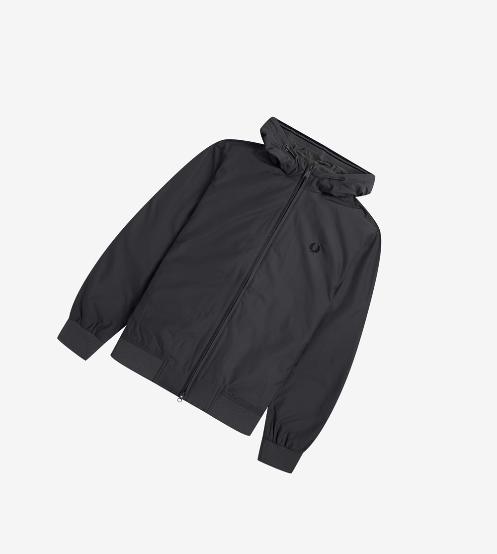 Fred Perry Padded Hætte Brentham Jacket Frakker & Jakke Herre Grå | 315469-YCK