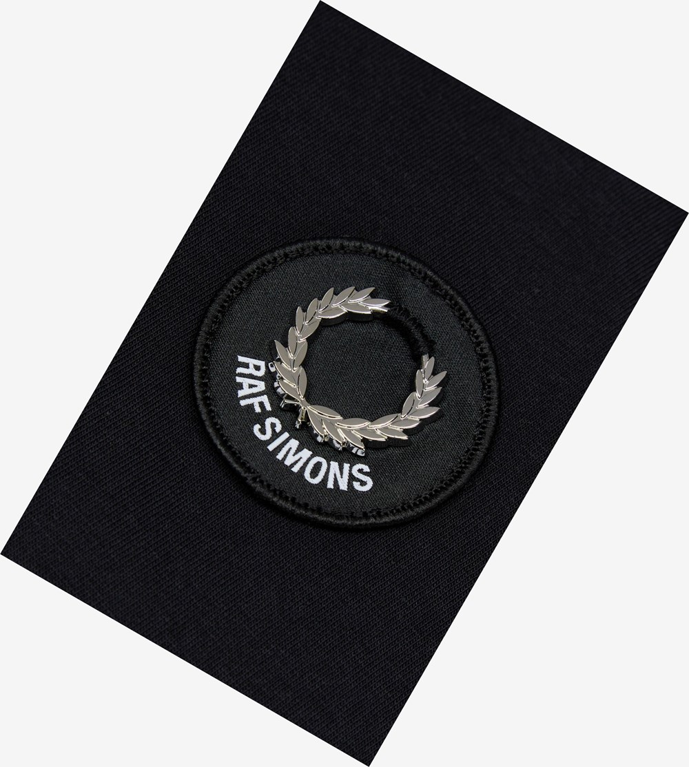 Fred Perry Raf SimonsLaurel Wreath Detail T Shirts Herre Sort | 017482-RLS