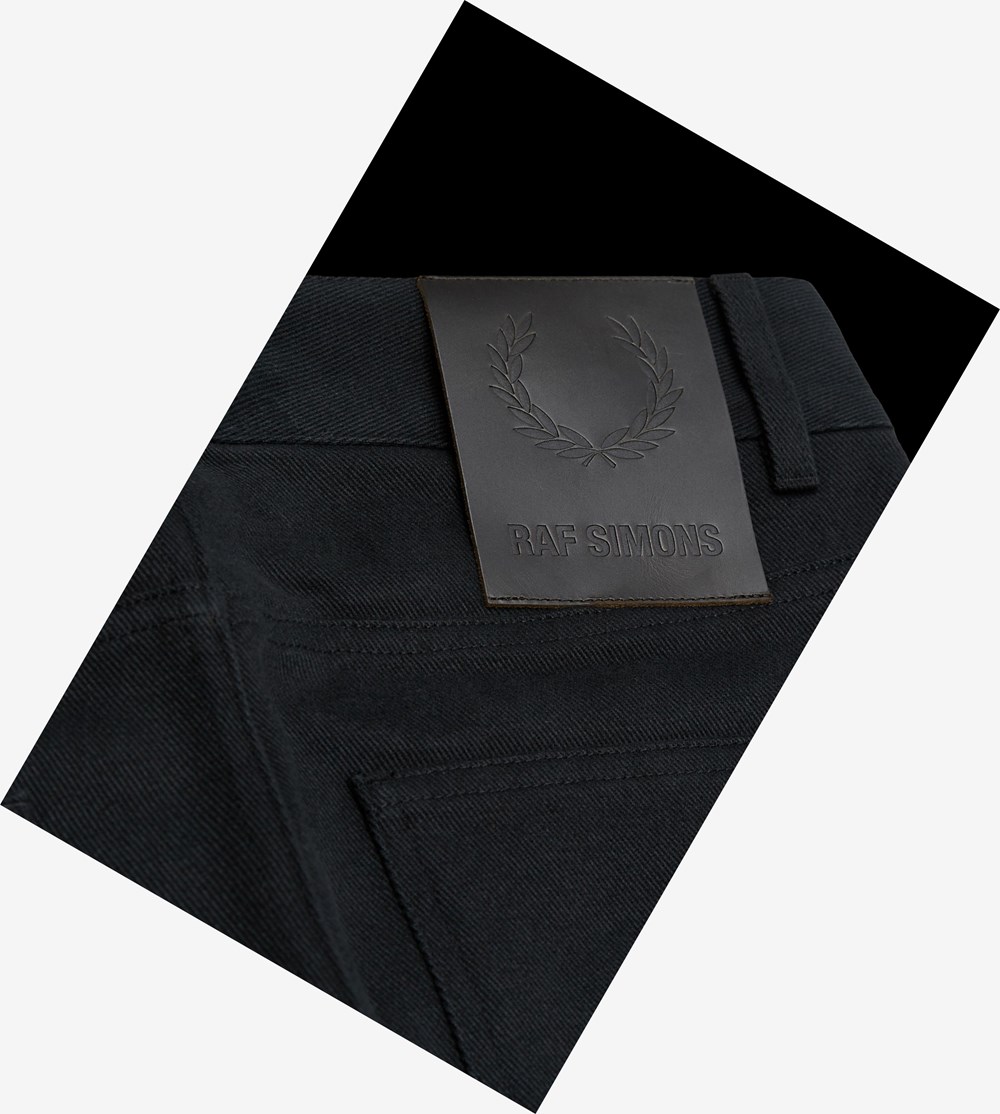 Fred Perry Raf Simons Patch Detail Denim Bukser Herre Sort | 458601-REZ