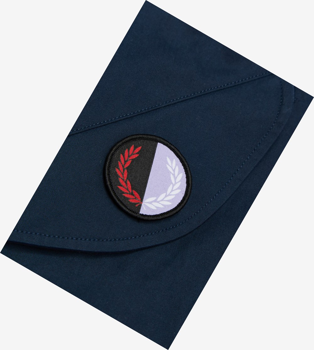 Fred Perry Raf Simons Patch Detail Parka Frakker & Jakke Herre Mørkeblå | 291678-HSX