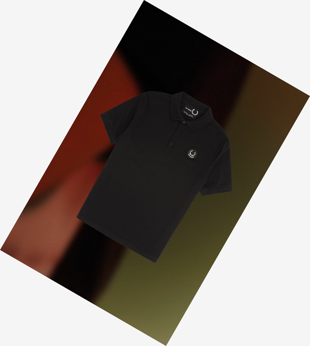 Fred Perry Raf Simons Slim Fit Polo Shirt Herre Sort | 841062-KUZ