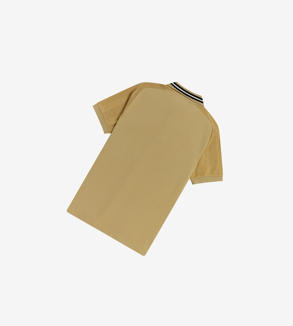 Fred Perry Raglan Sleeve Polo Shirt Herre Brune | 625901-ARC