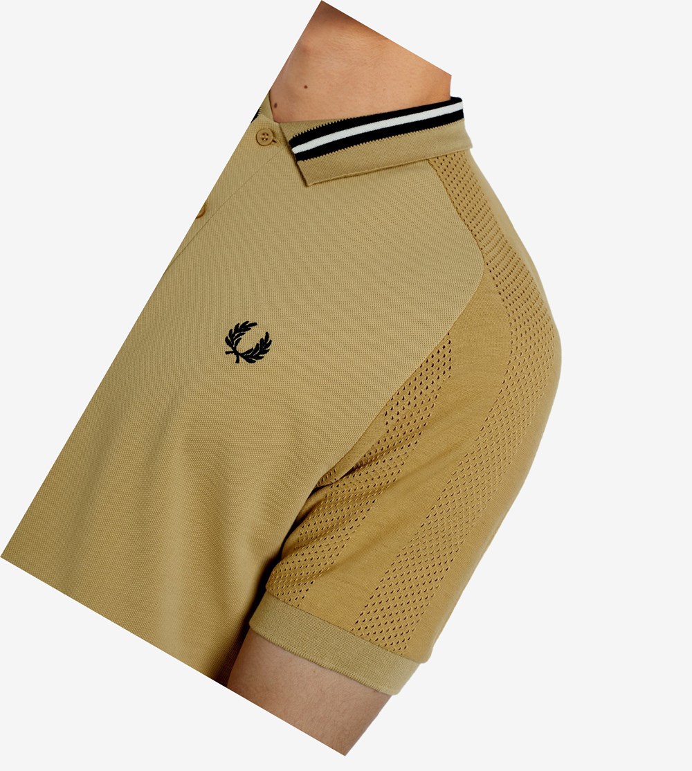 Fred Perry Raglan Sleeve Polo Shirt Herre Brune | 625901-ARC