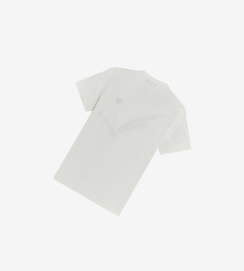 Fred Perry Reissues Abstract Bouncing Ball T Shirts Herre Hvide | 604927-FRM