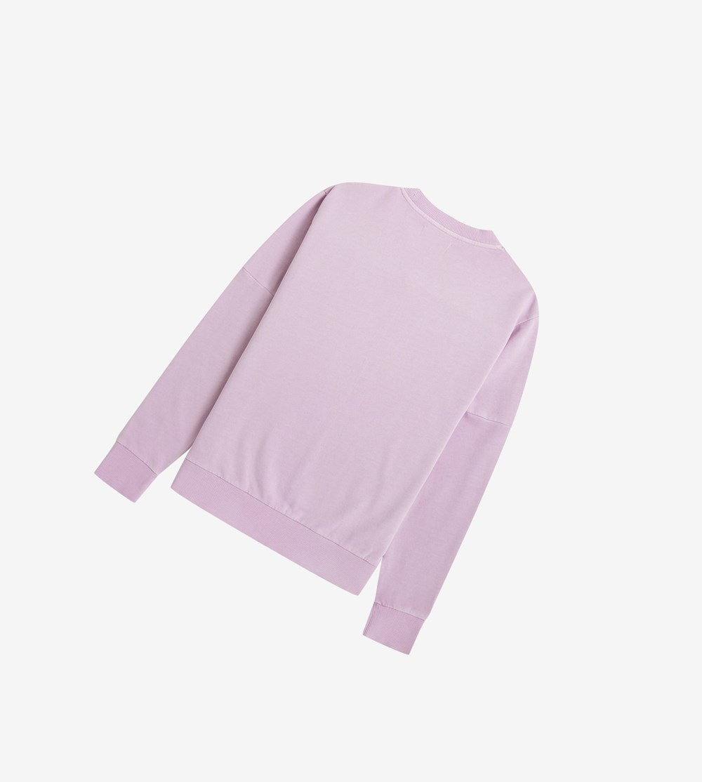 Fred Perry Reissues Pigment Dye Sweatshirt Herre Lilla | 749516-BKC