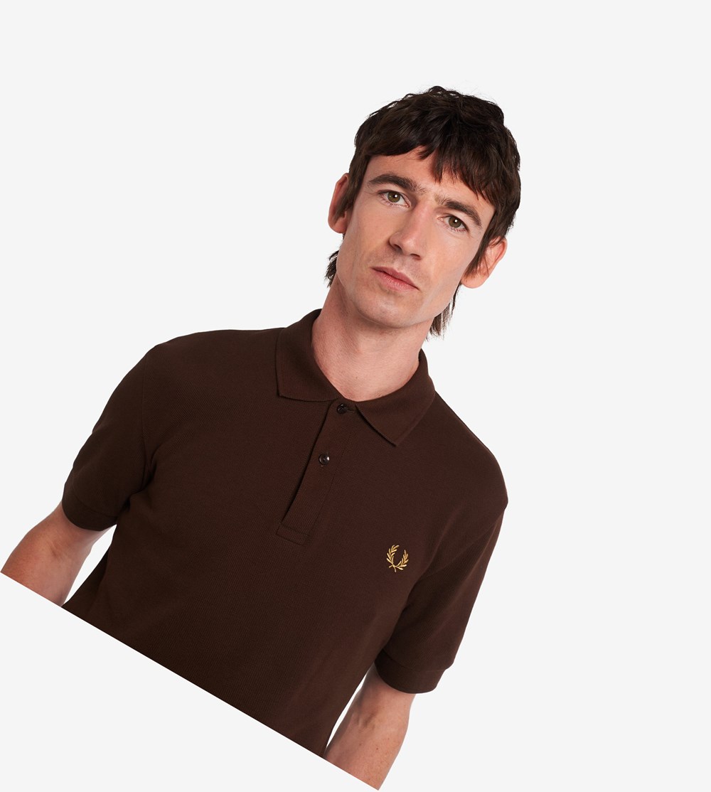 Fred Perry Reissues Piqué Polo Shirt Herre Brune | 503924-NVU