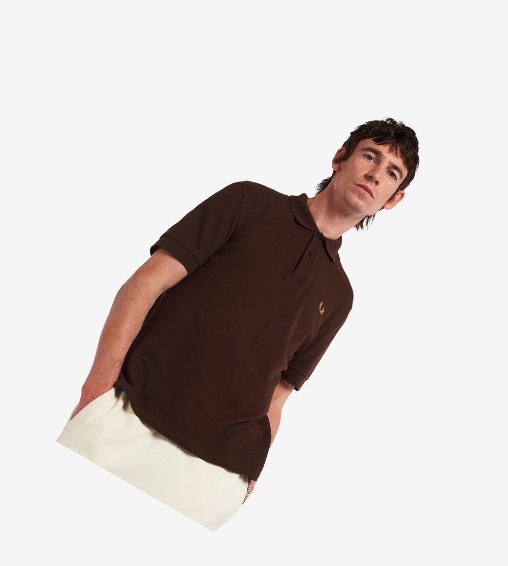 Fred Perry Reissues Piqué Polo Shirt Herre Brune | 503924-NVU