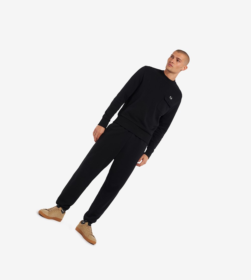 Fred Perry Reissues Pocket Detail Track Pants Bukser Herre Sort | 043168-CZG