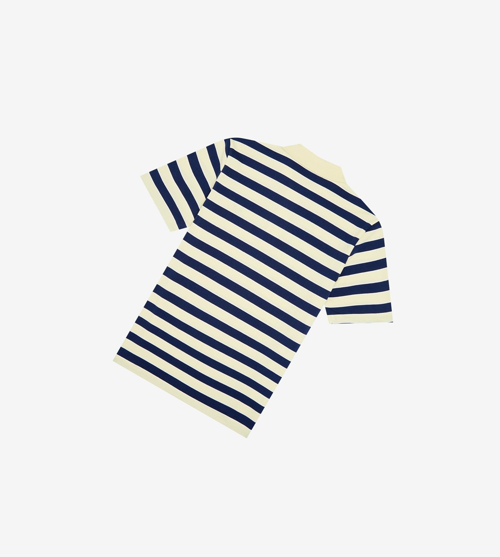 Fred Perry Reissues Striped Jersey Polo Shirt Herre Gul | 120783-LZC