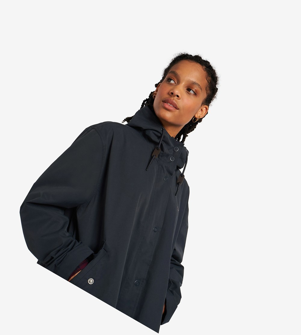 Fred Perry Shell Parka Frakker & Jakke Dame Mørkeblå | 457098-FJY