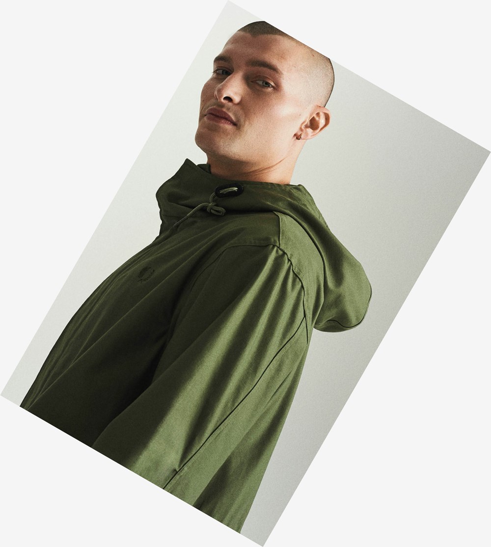 Fred Perry Shell Parka Frakker & Jakke Herre Grøn | 293761-RVZ