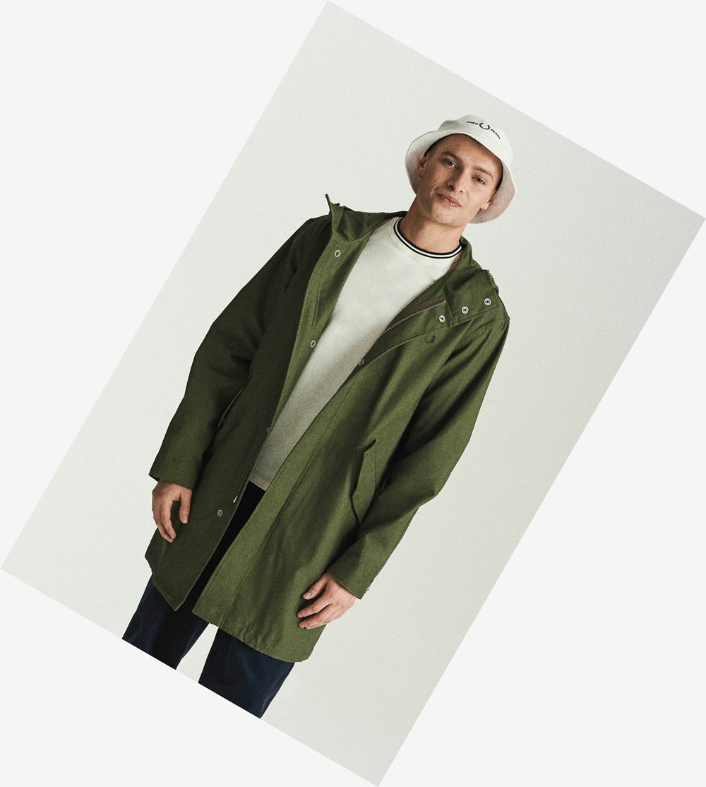 Fred Perry Shell Parka Frakker & Jakke Herre Grøn | 293761-RVZ