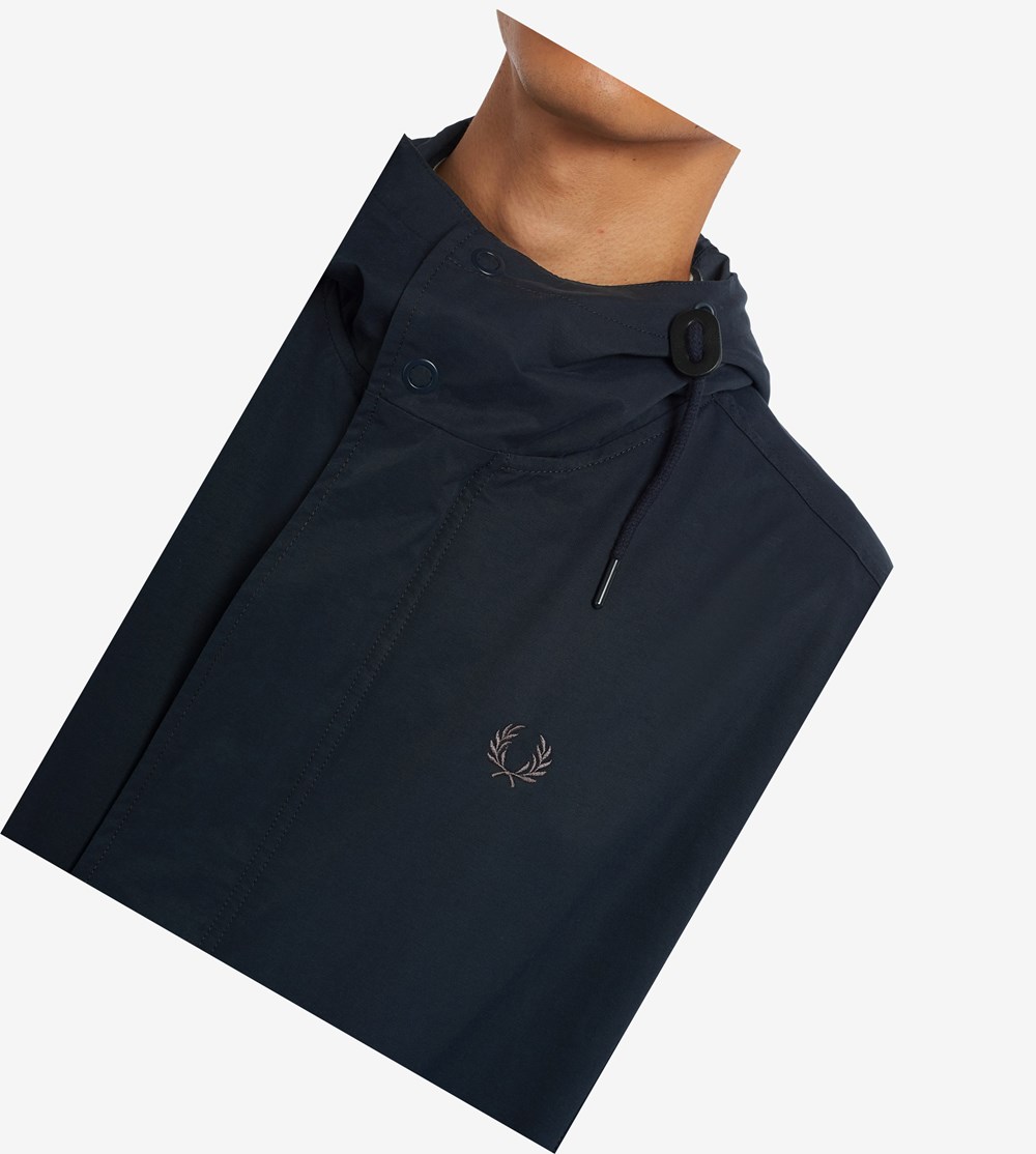 Fred Perry Shell Parka Frakker & Jakke Herre Mørkeblå | 641028-FBL