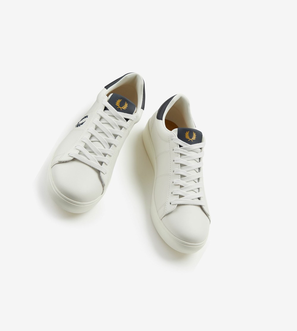 Fred Perry Spencer Sneakers Herre Hvide | 048671-JYL