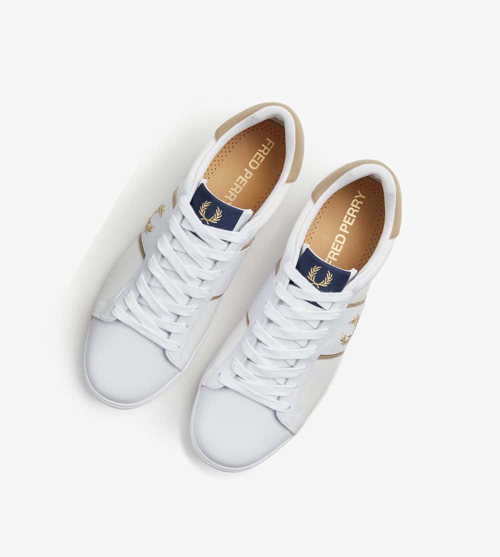 Fred Perry Spencer Sneakers Herre Hvide | 369018-IXA