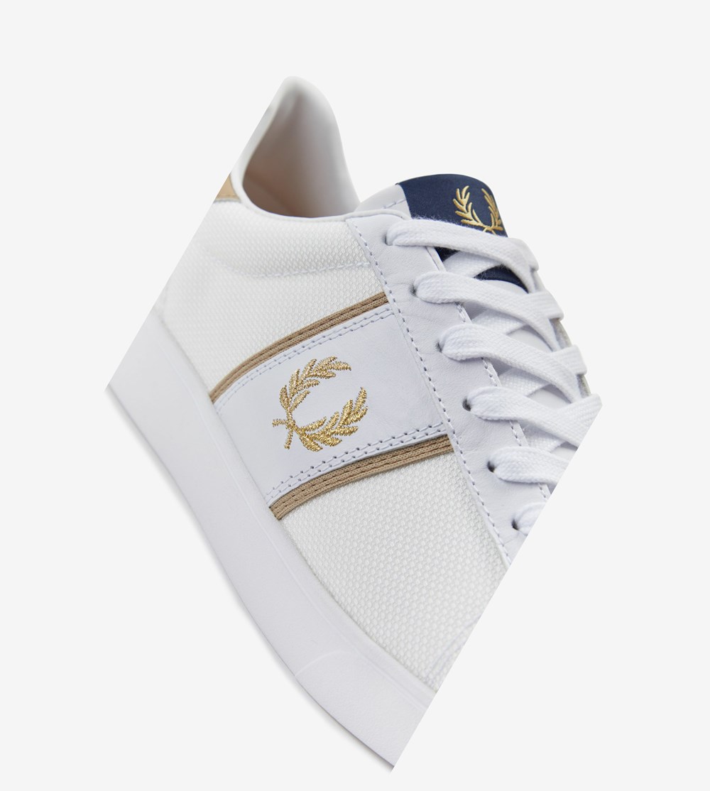 Fred Perry Spencer Sneakers Herre Hvide | 369018-IXA