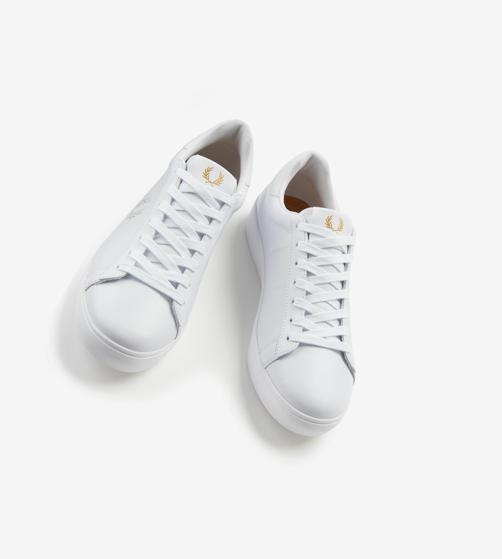 Fred Perry Spencer Sneakers Herre Hvide | 634025-LDW