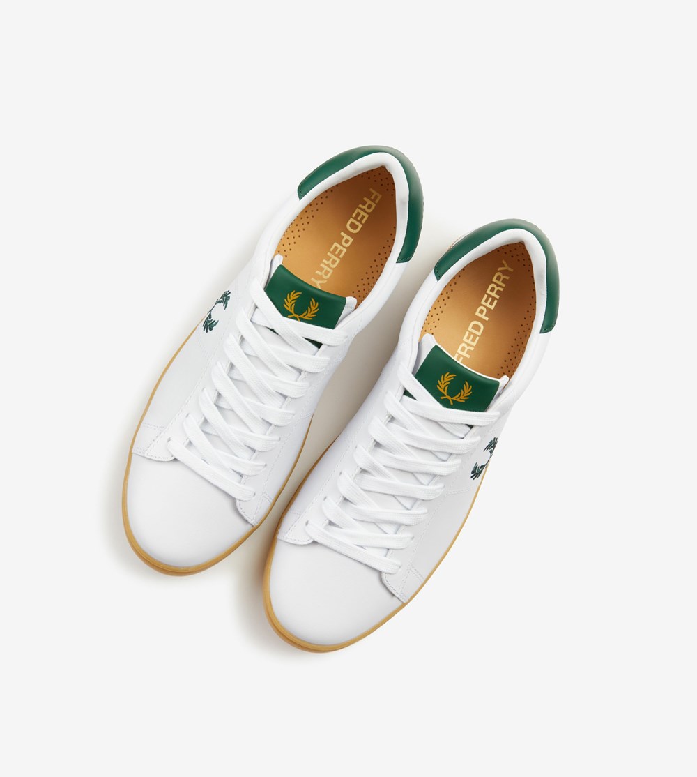 Fred Perry Spencer Sneakers Herre Hvide | 802954-PFZ