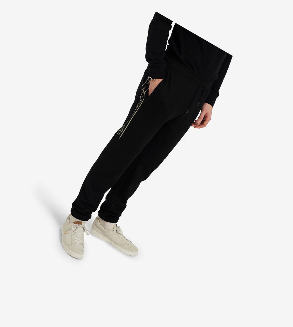 Fred Perry Taped Panel Sweat Pants Bukser Herre Sort | 809351-NGP