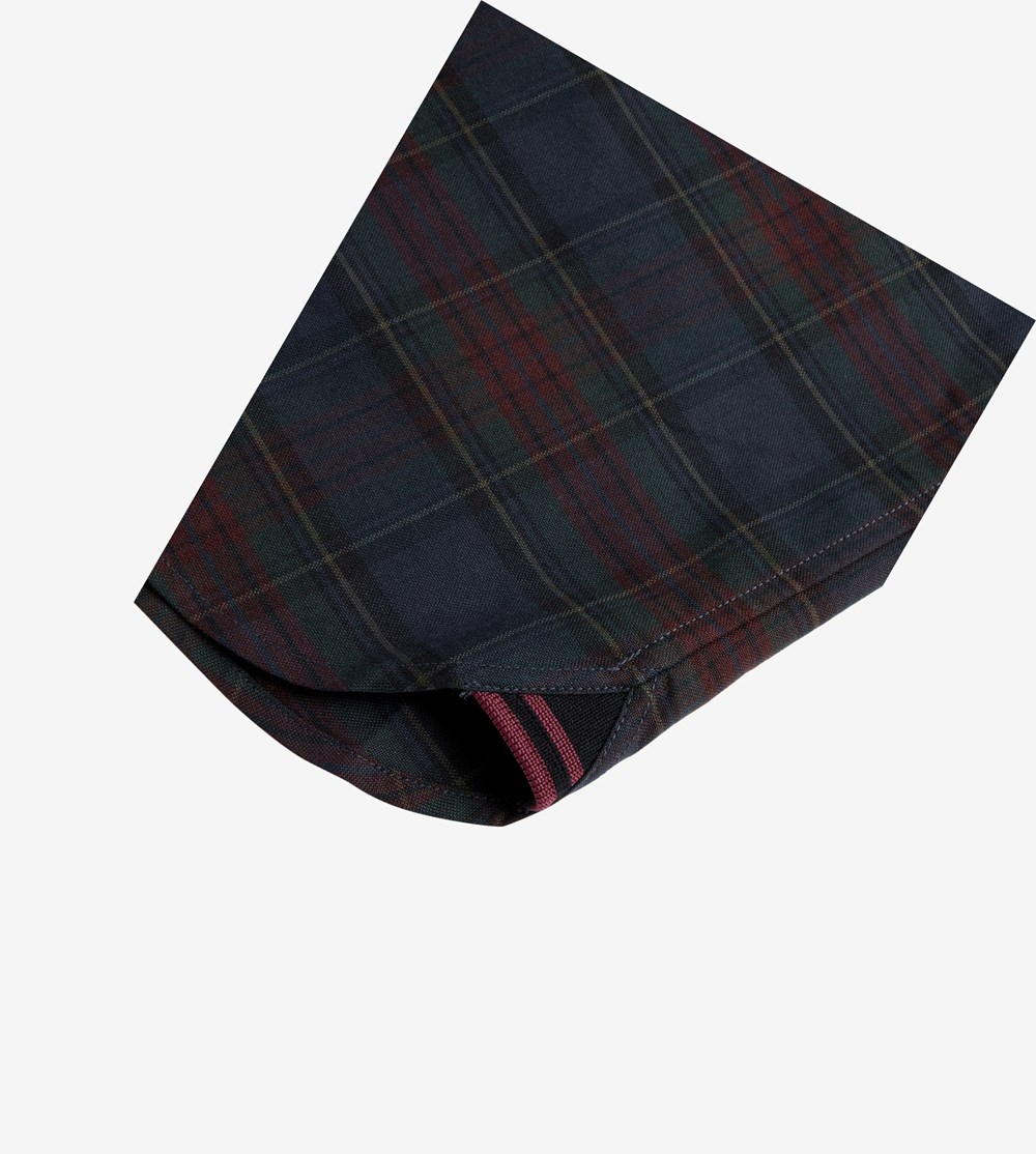 Fred Perry Tartan Skjorte Herre Mørkeblå | 281376-BWI