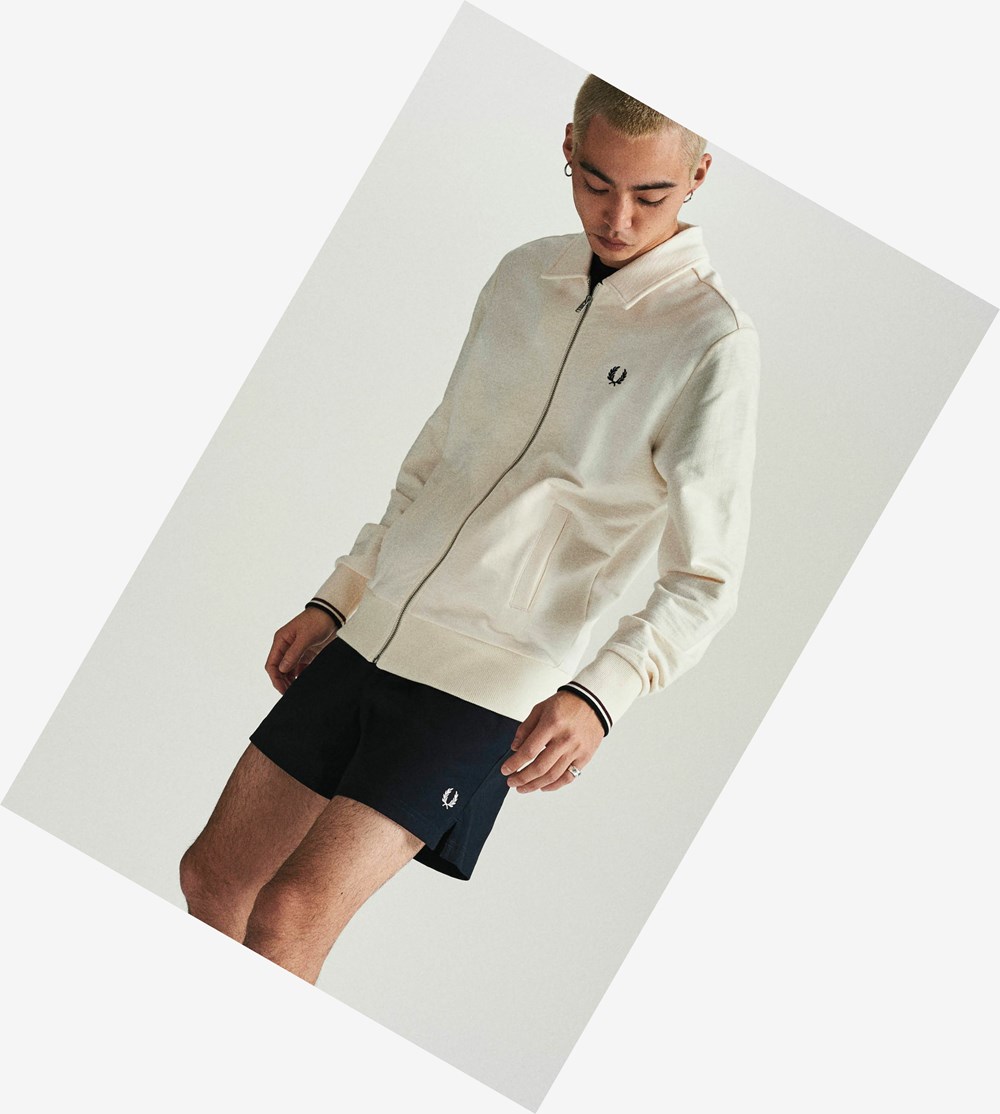 Fred Perry Zip Through Sweatshirt Herre Beige | 791824-PXW